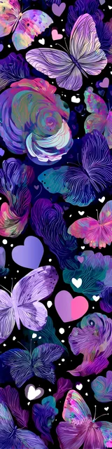 Free butterfly bookmarks of a butterfly with purple on purple